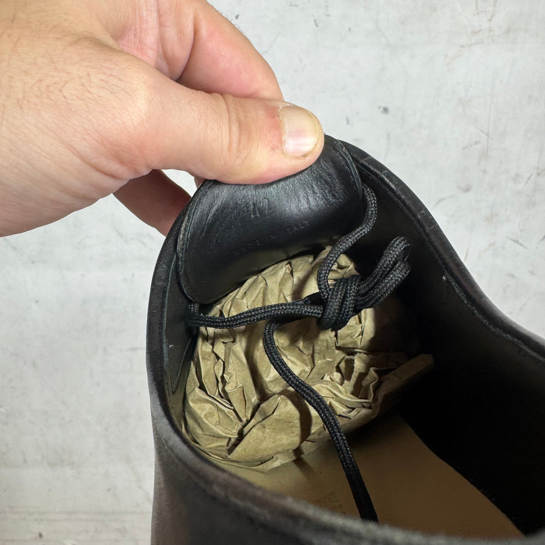 Bottega Veneta Black/Green Rubberized Derbys
