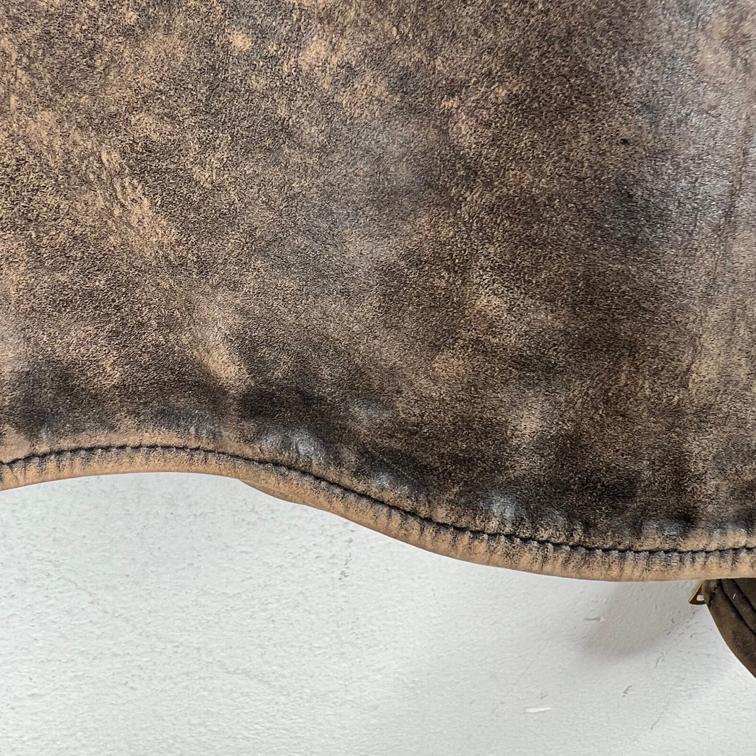 RRL Distressed Moto Leather Cowhide Jacket
