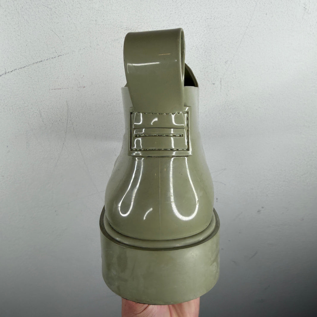 Bottega Veneta Green Rubber Stride Rain Boots