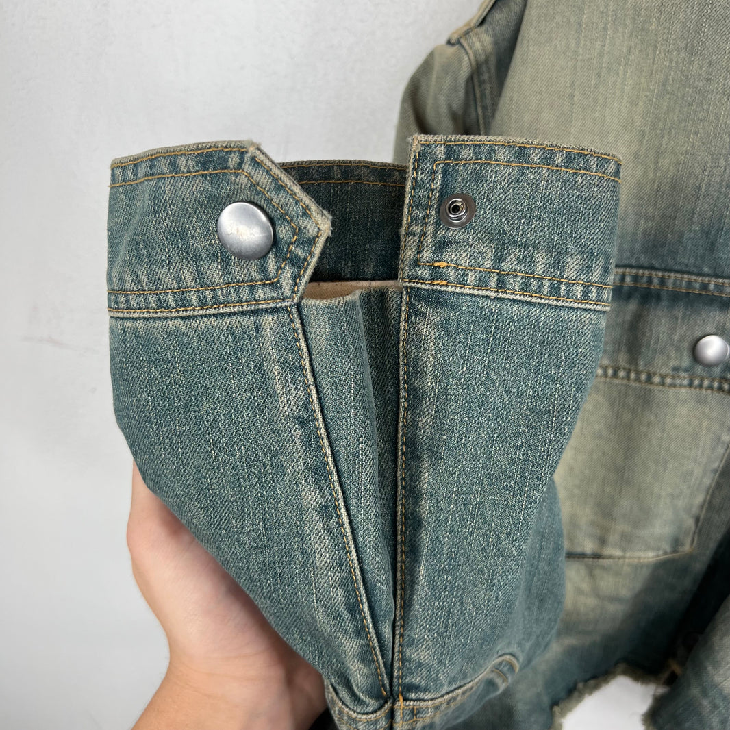 Martine Rose Cropped D-Ring Denim Jacket