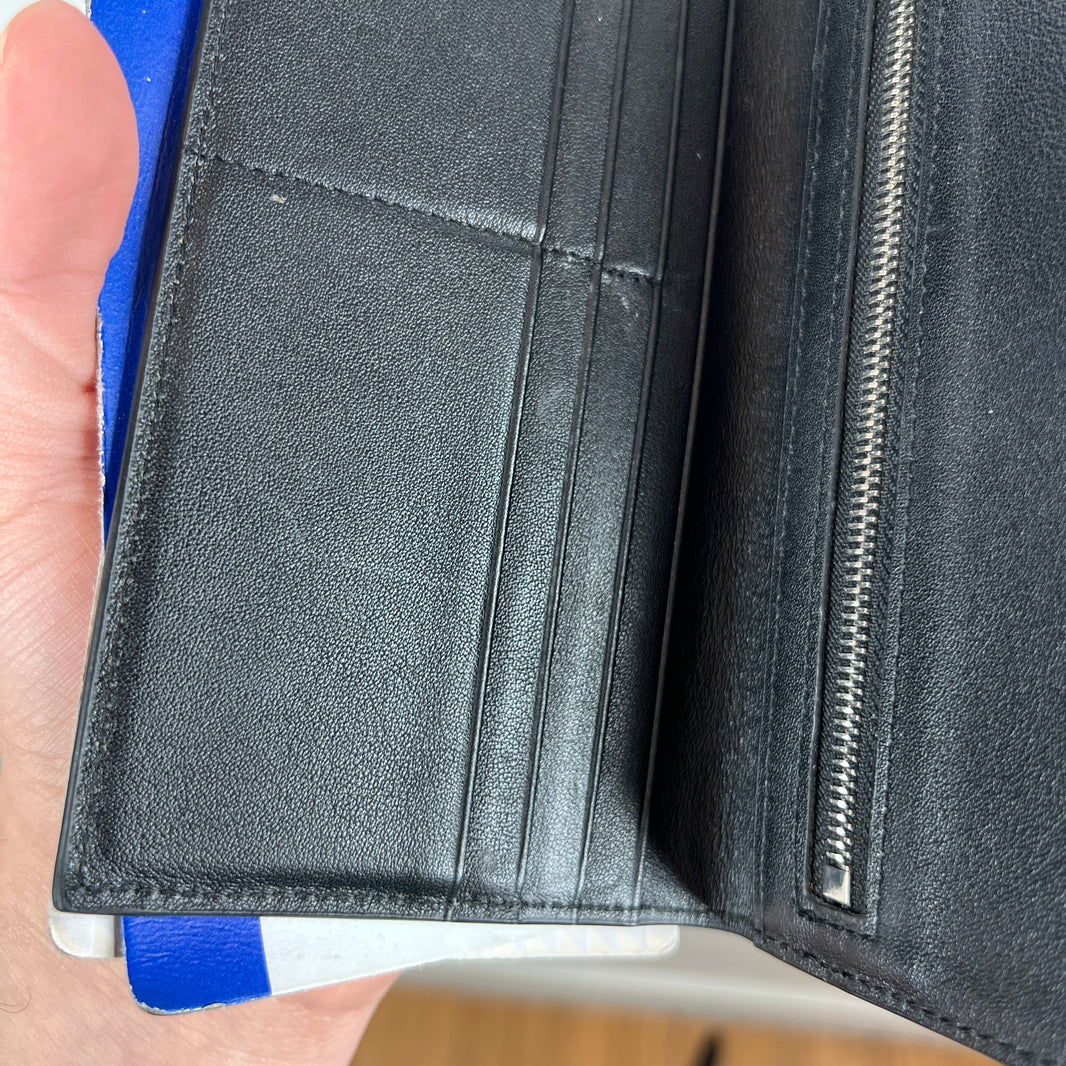 Balenciaga Red Two Ticket Passport Long Wallet
