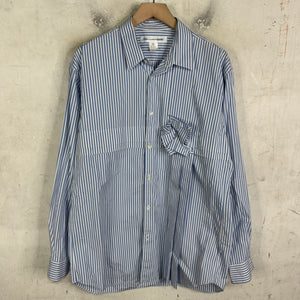 CDG Shirt Pinstriped Reconstructed Flower Shirt