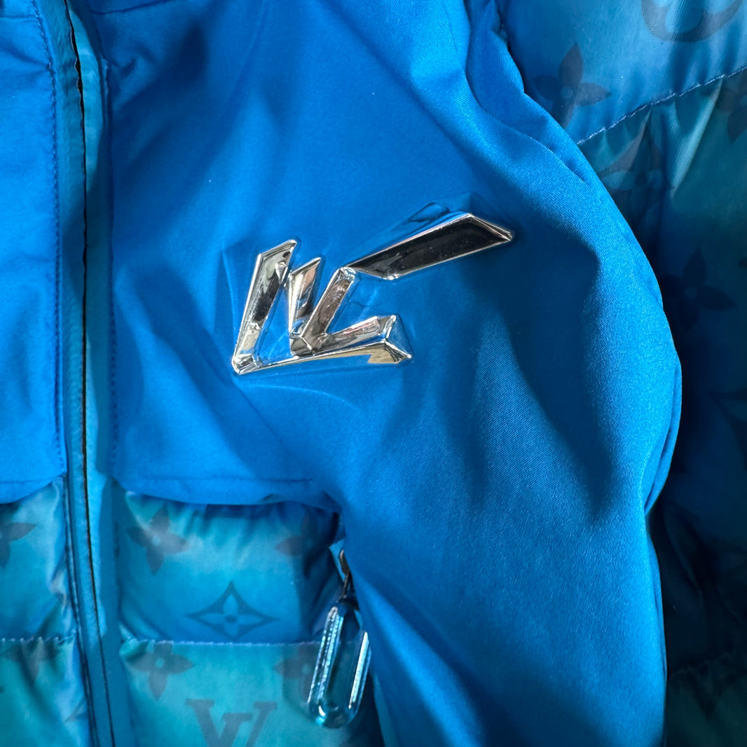 Louis Vuitton Blue 2054 Heat Reacting Puffer Coat