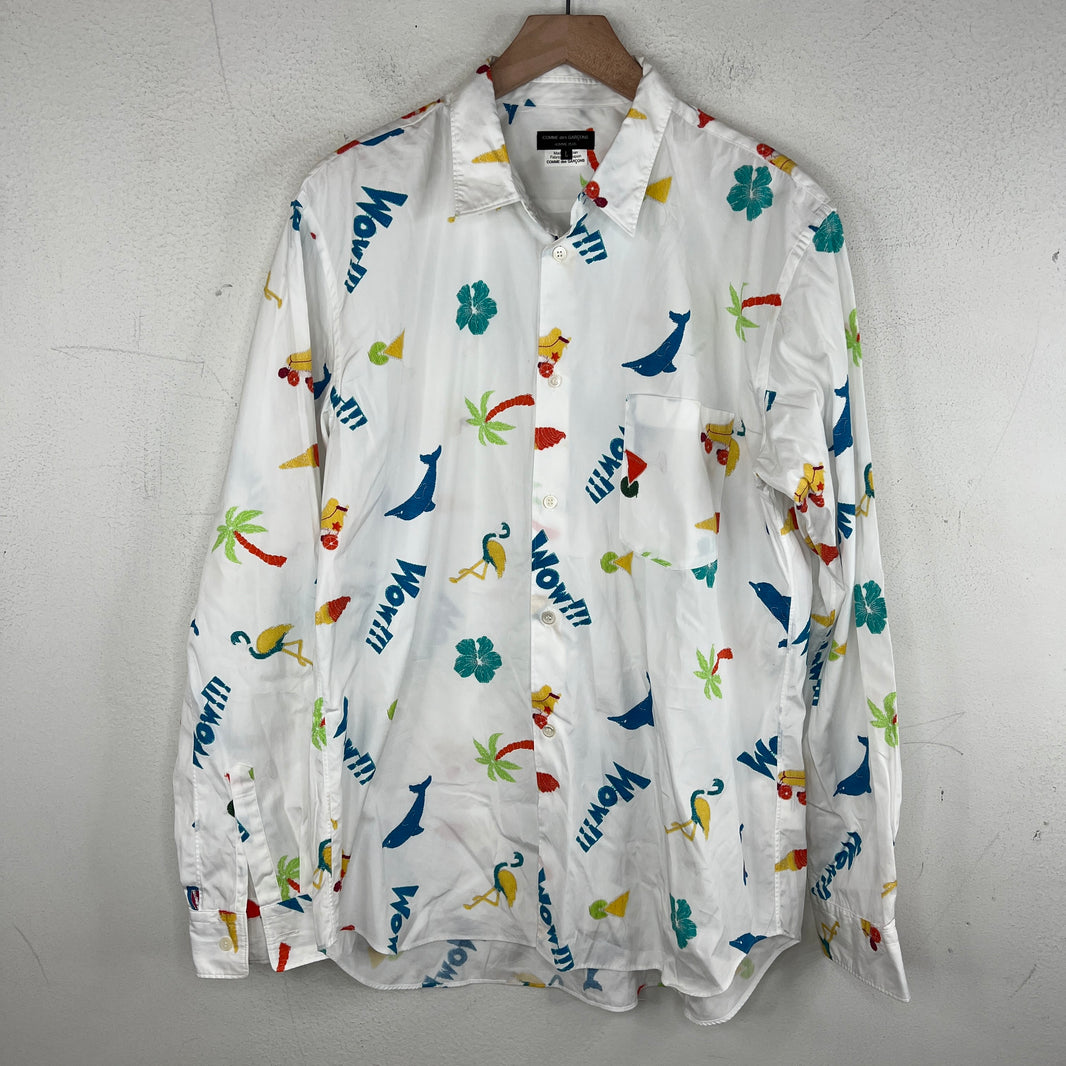CDG Homme Plus Wow Printed Button Up Shirt