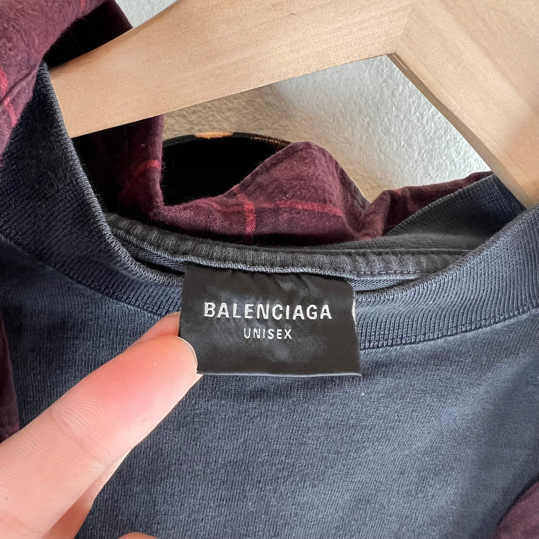 Balenciaga Bleached Unity Sports Icon Layered Hoodie