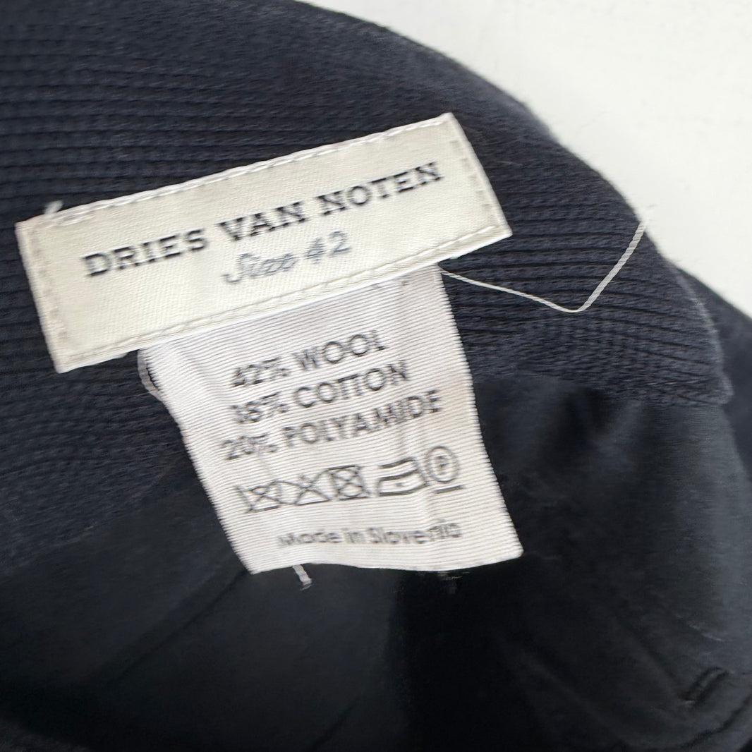 Dries Van Noten Navy Side Zip Trousers
