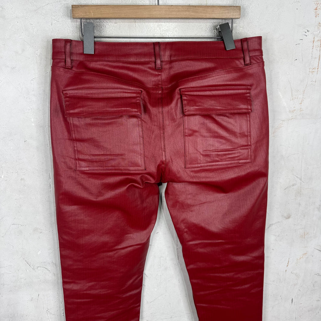 Rick Owens Lido Waxed Tapered Jeans