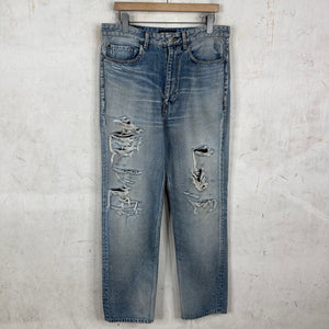 Balenciaga Layered Track Distressed Jeans