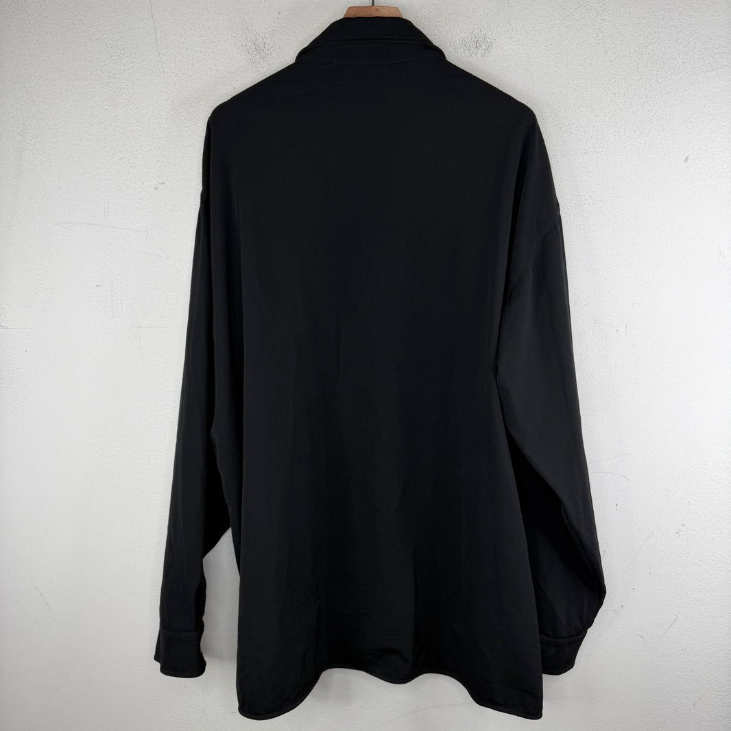 Balenciaga Layered Wool Button Up LS Shirt