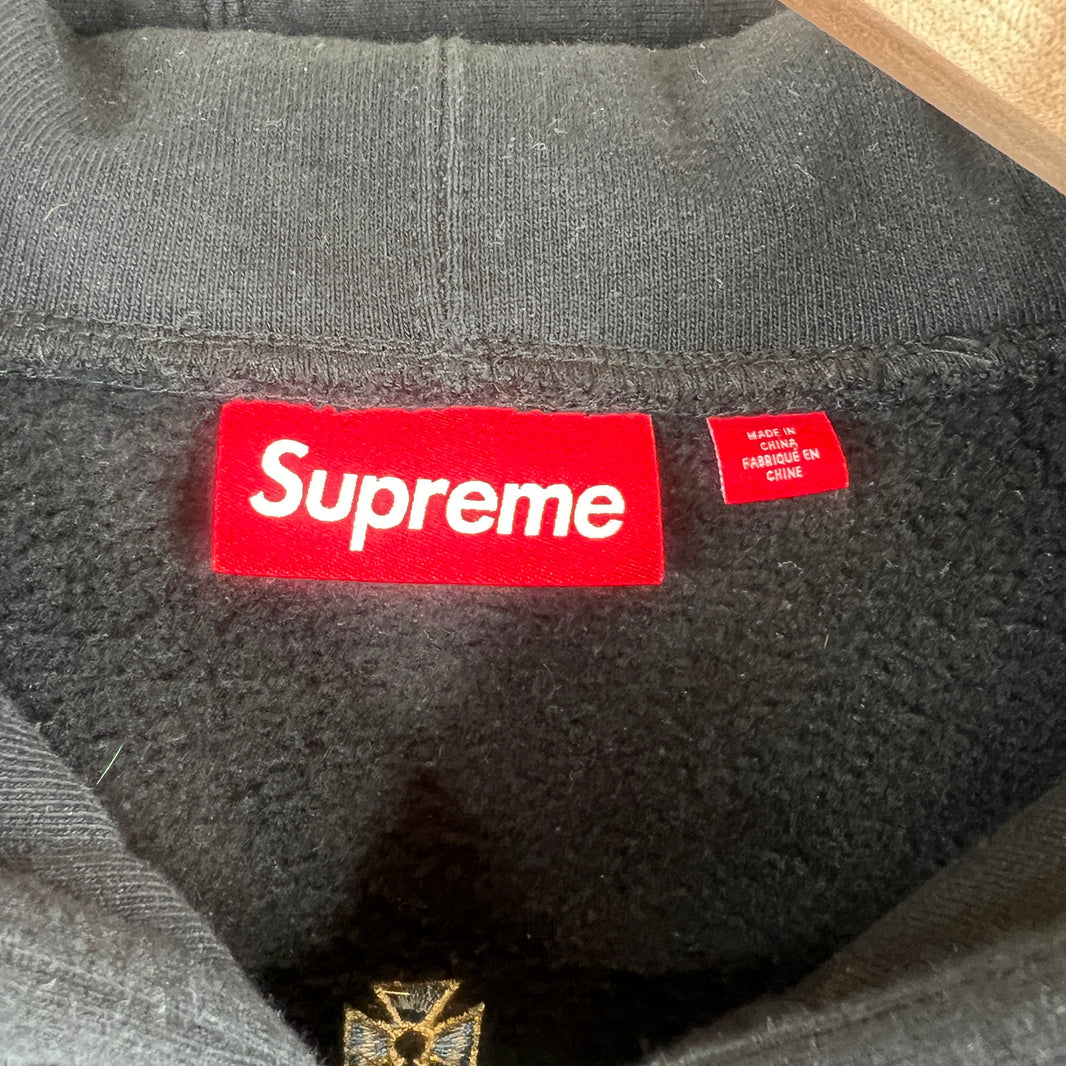 Supreme Crest Studded Zip Up Hoodie