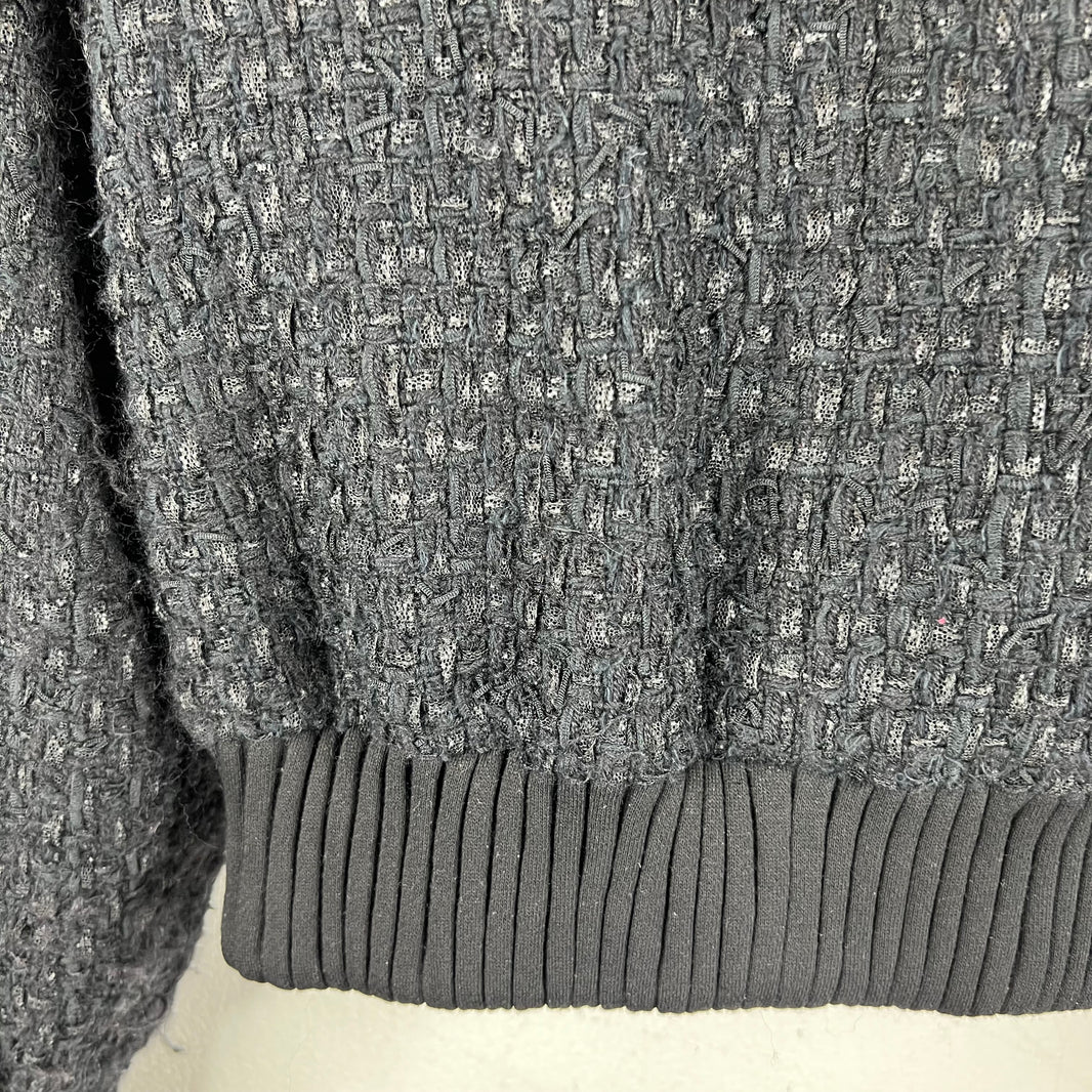 Chanel 22A Tweed Embellished Zip Up Jacket