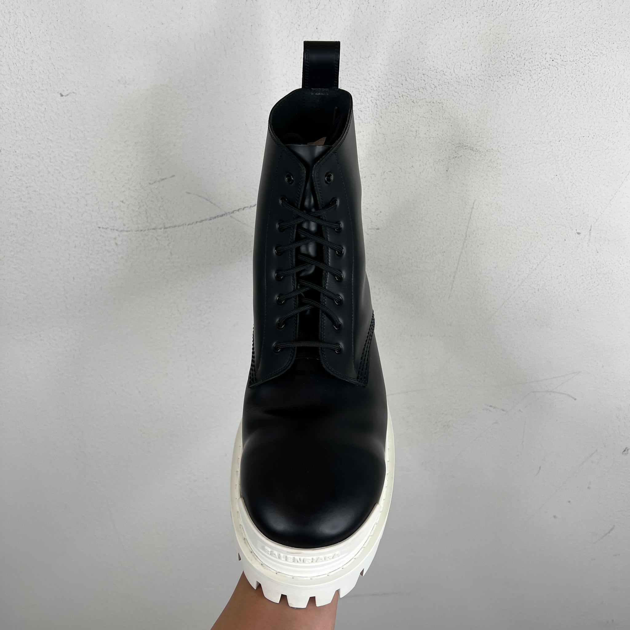 Balenciaga Black/White Strike Boots