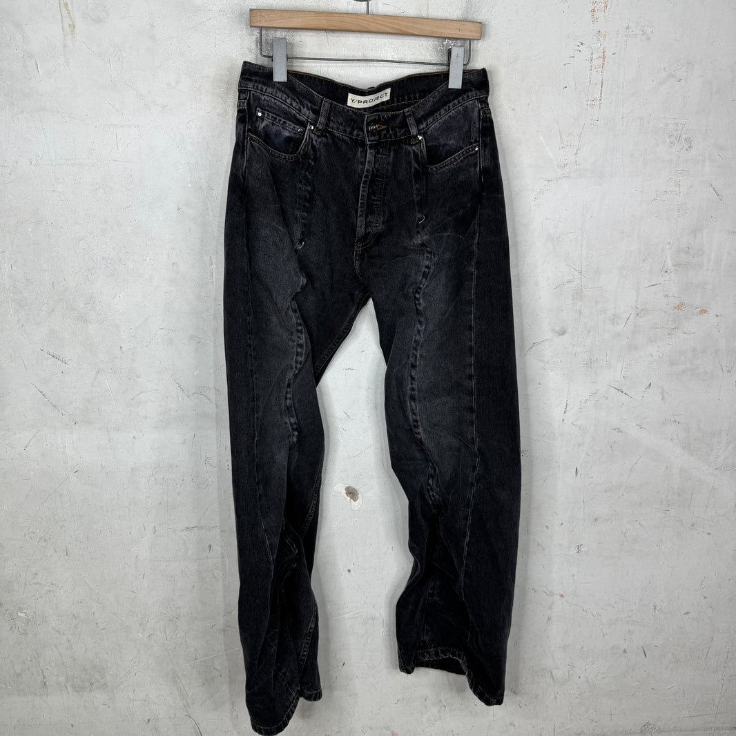Y/Project Charcoal Wire Jeans