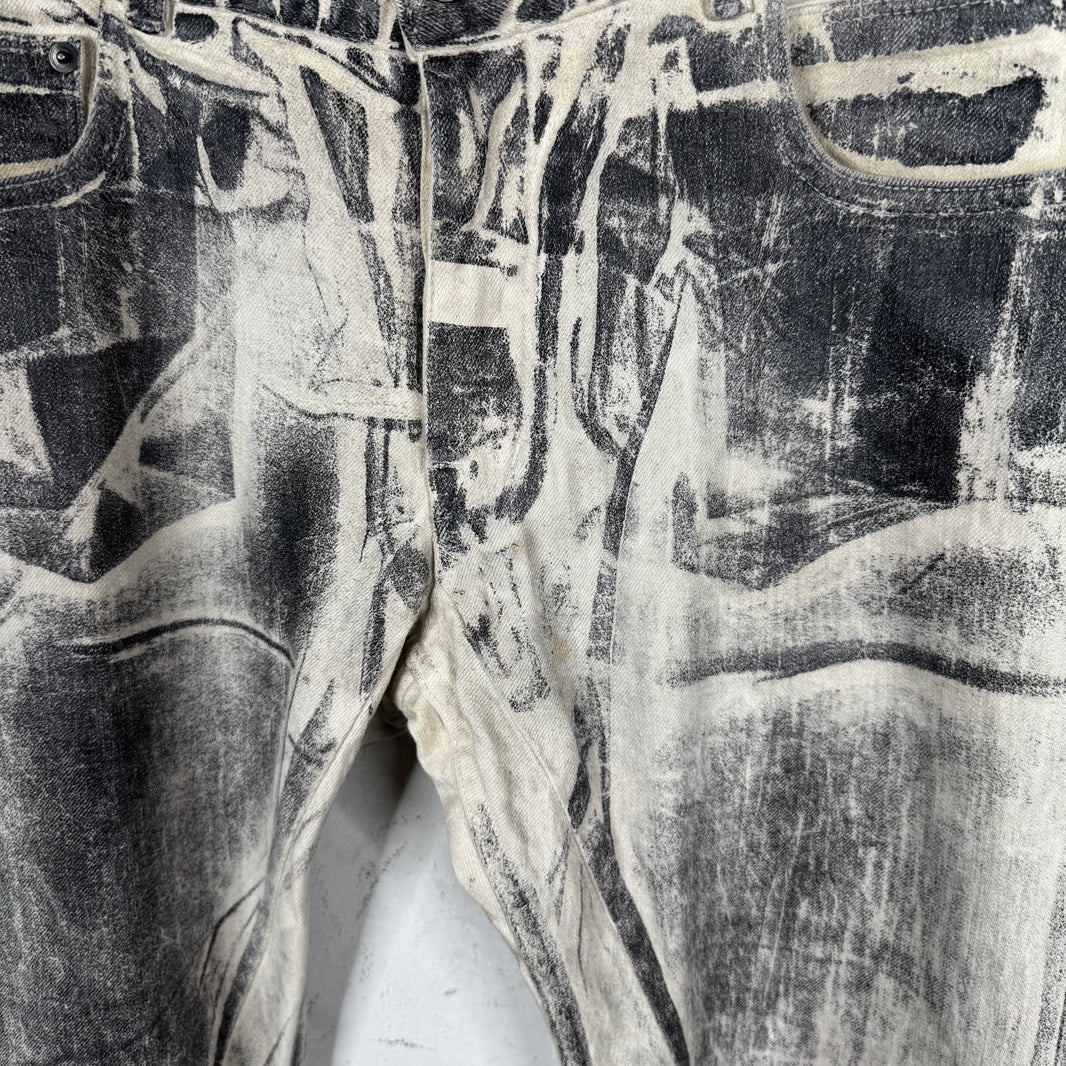 DRKSHDW White Waxed Detroit Jeans