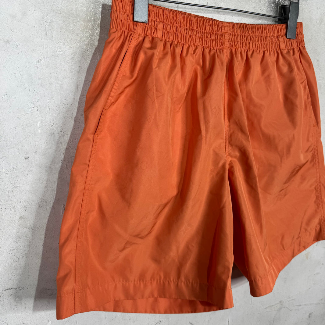 Louis Vuitton Orange Monogram Swim Trunks
