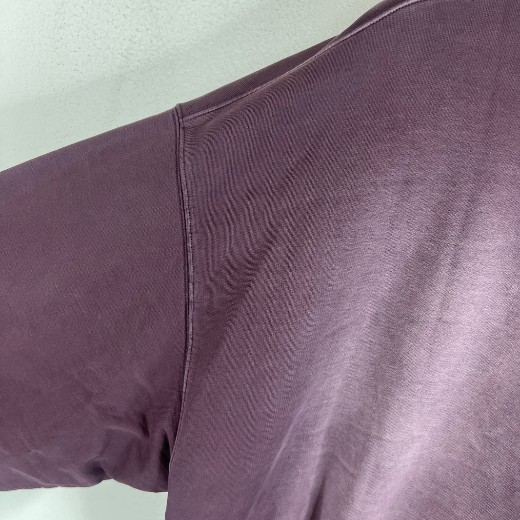 Balenciaga Wardrobe Purple Washed Small Logo Crewneck