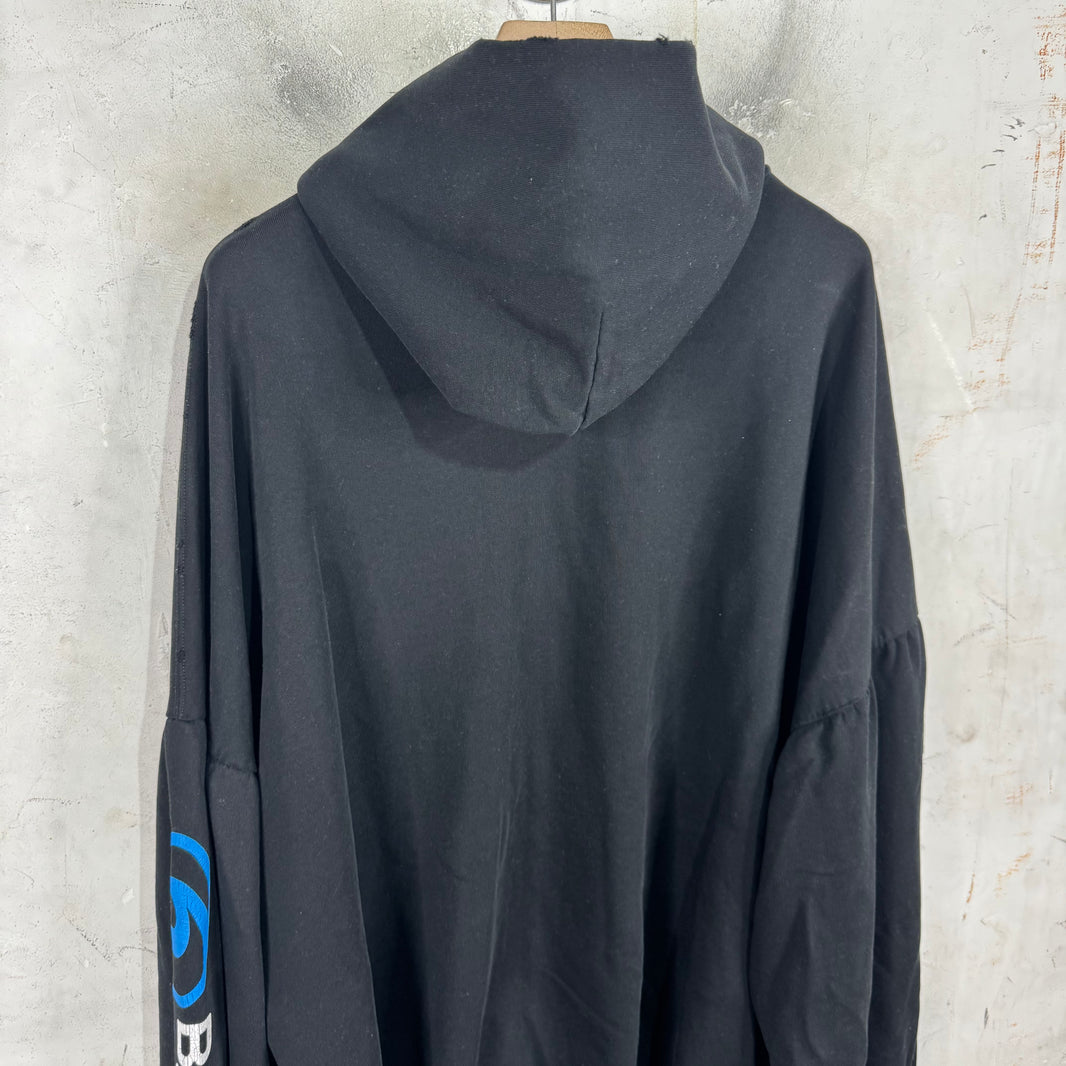 Balenciaga Black Surfer Logo Hoodie