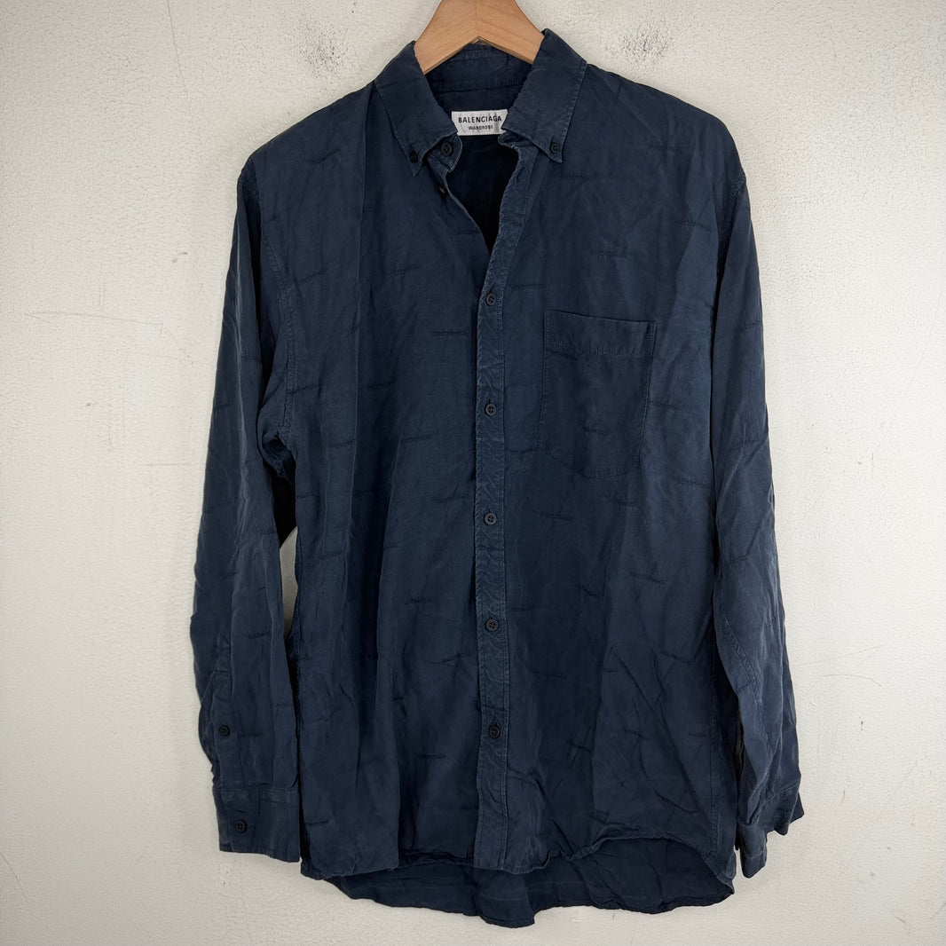 Balenciaga Navy Stitches L/S Shirt