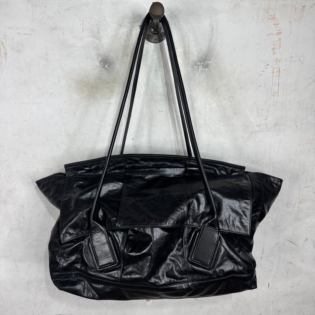 Bottega Veneta Black Arco Intrecciato Weekender Bag