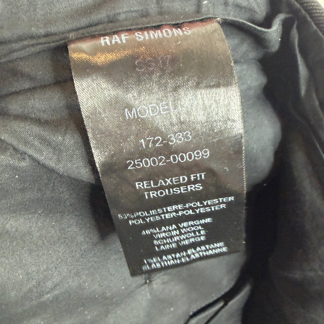 Raf Simons Black Pleated Trousers