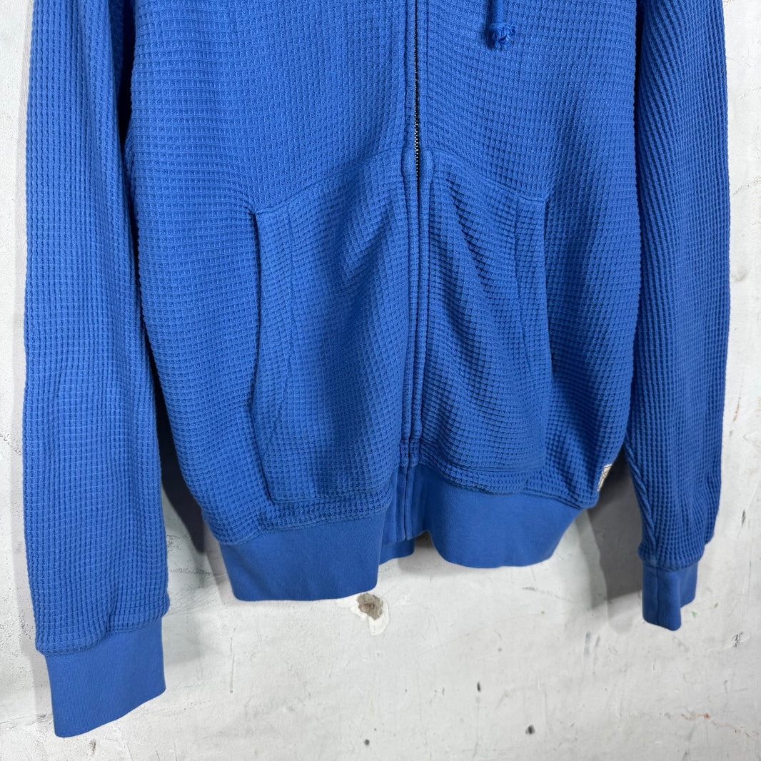 Stussy Blue Waffle Zip Hoodie