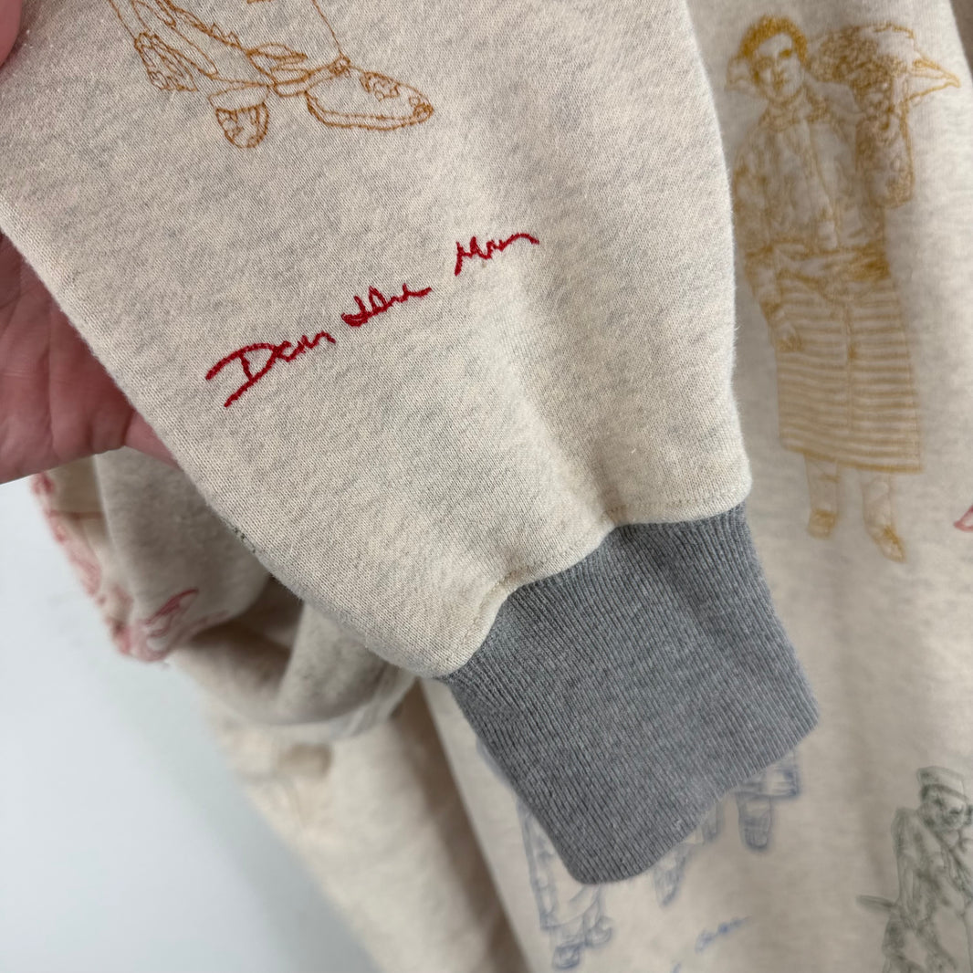 Samuel Zelig Embroidered Quarter Zip Sweater