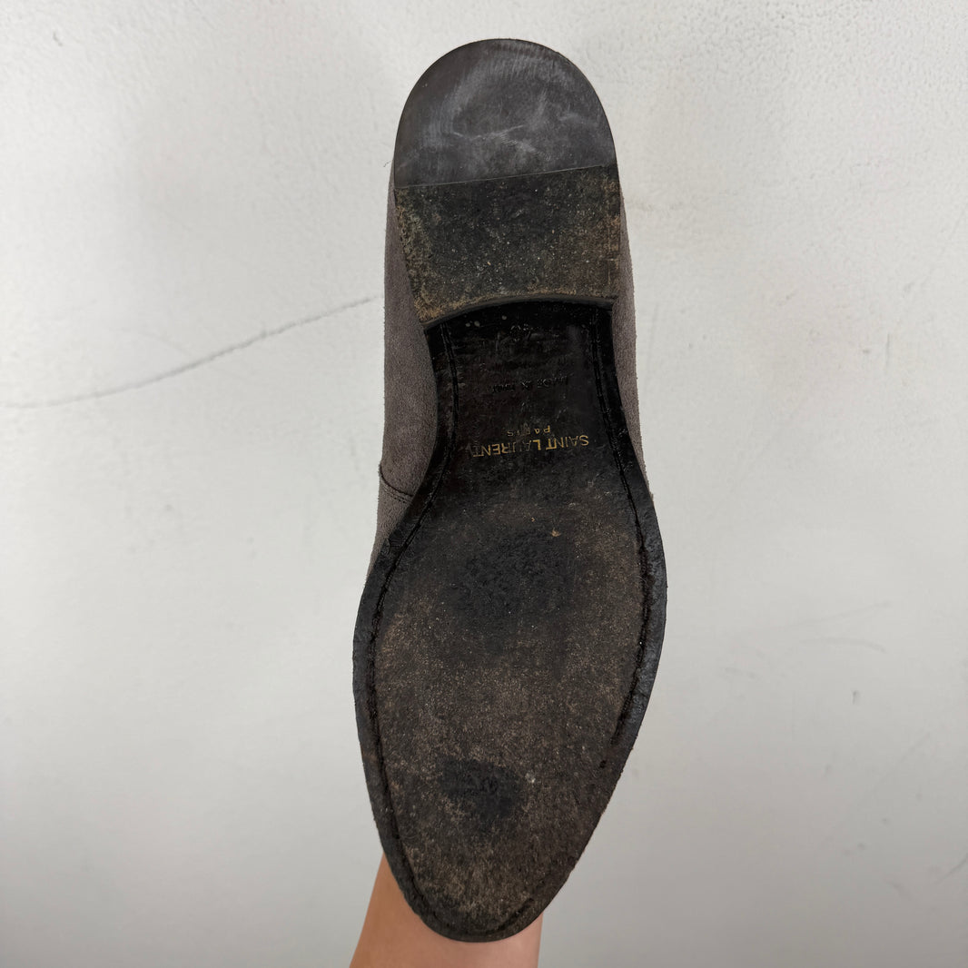 Saint Laurent Grey Jodhpur Boots