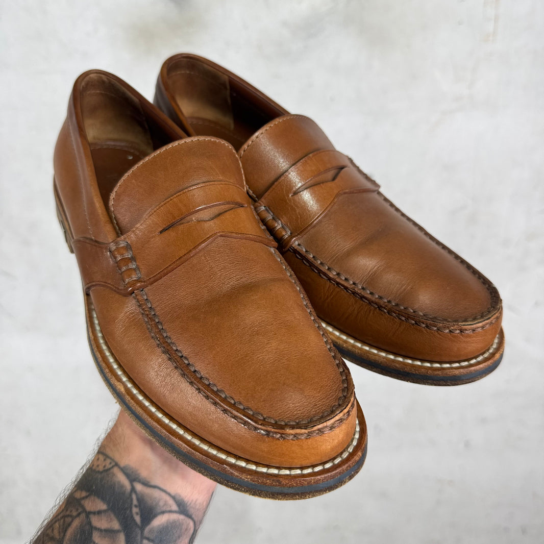 Louis Vuitton Brown Leather Penny Loafers