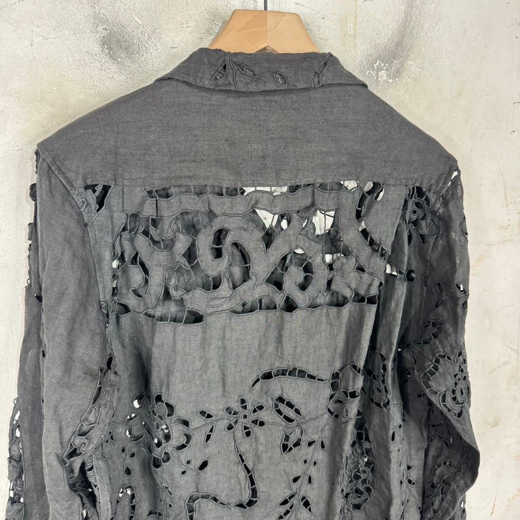 Bode Canvas Black Laced Shirt