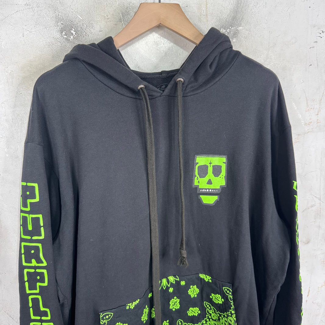 Chrome Hearts PurpleHausMafia Paisley Skull Hoodie