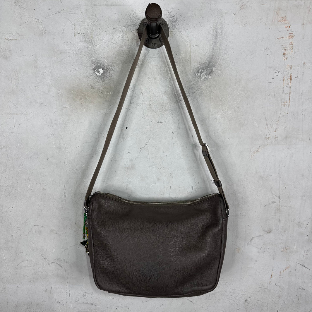 Prada Vitello Large Messenger With Robot Charm