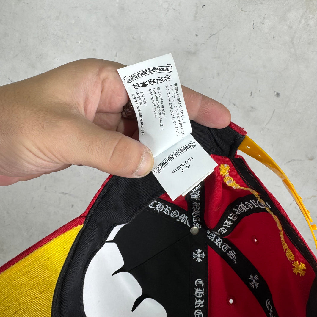 Chrome Hearts Red/ Yellow CH Baseball Hat