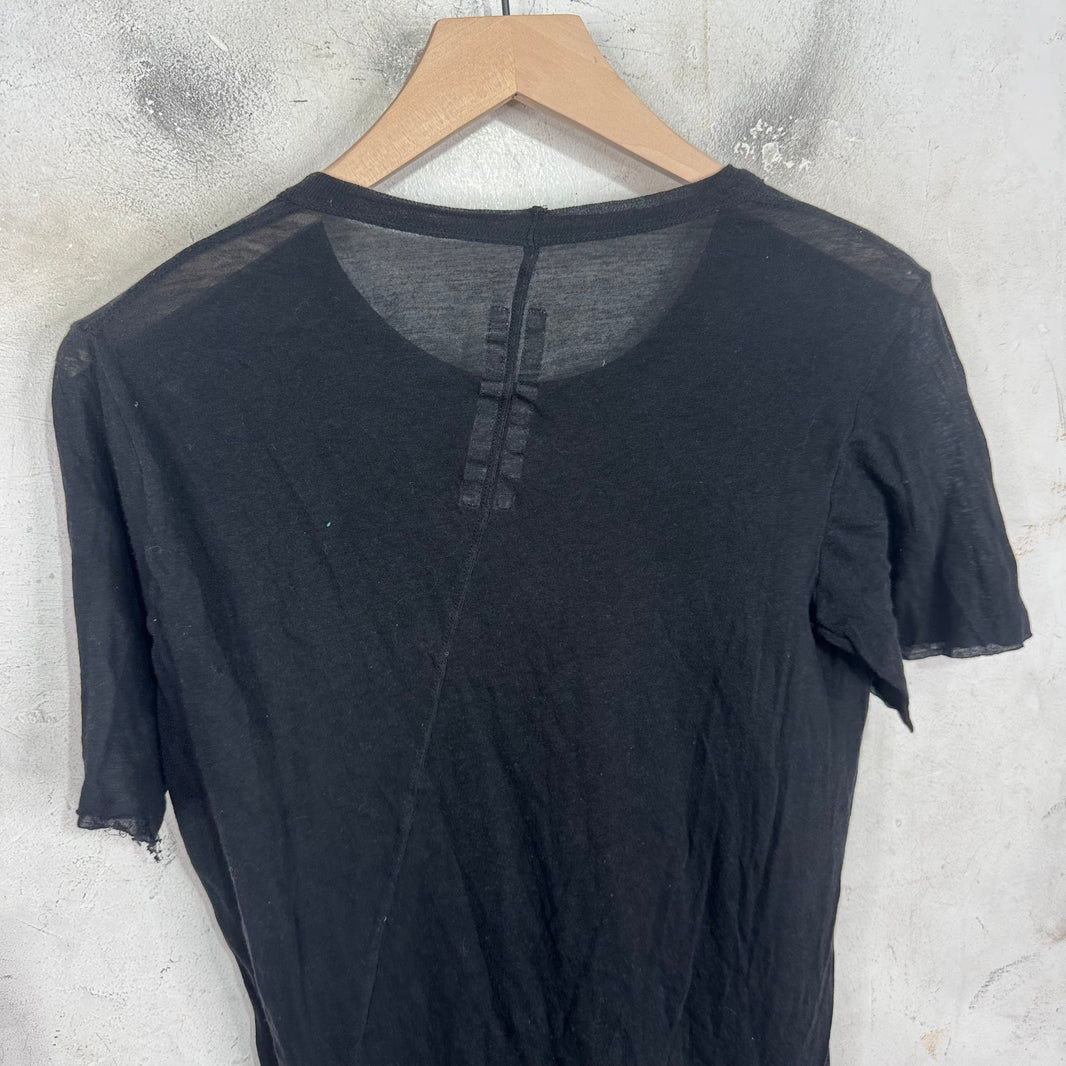 Rick Owens Tecuatl Sheer Asymetrical Shirt