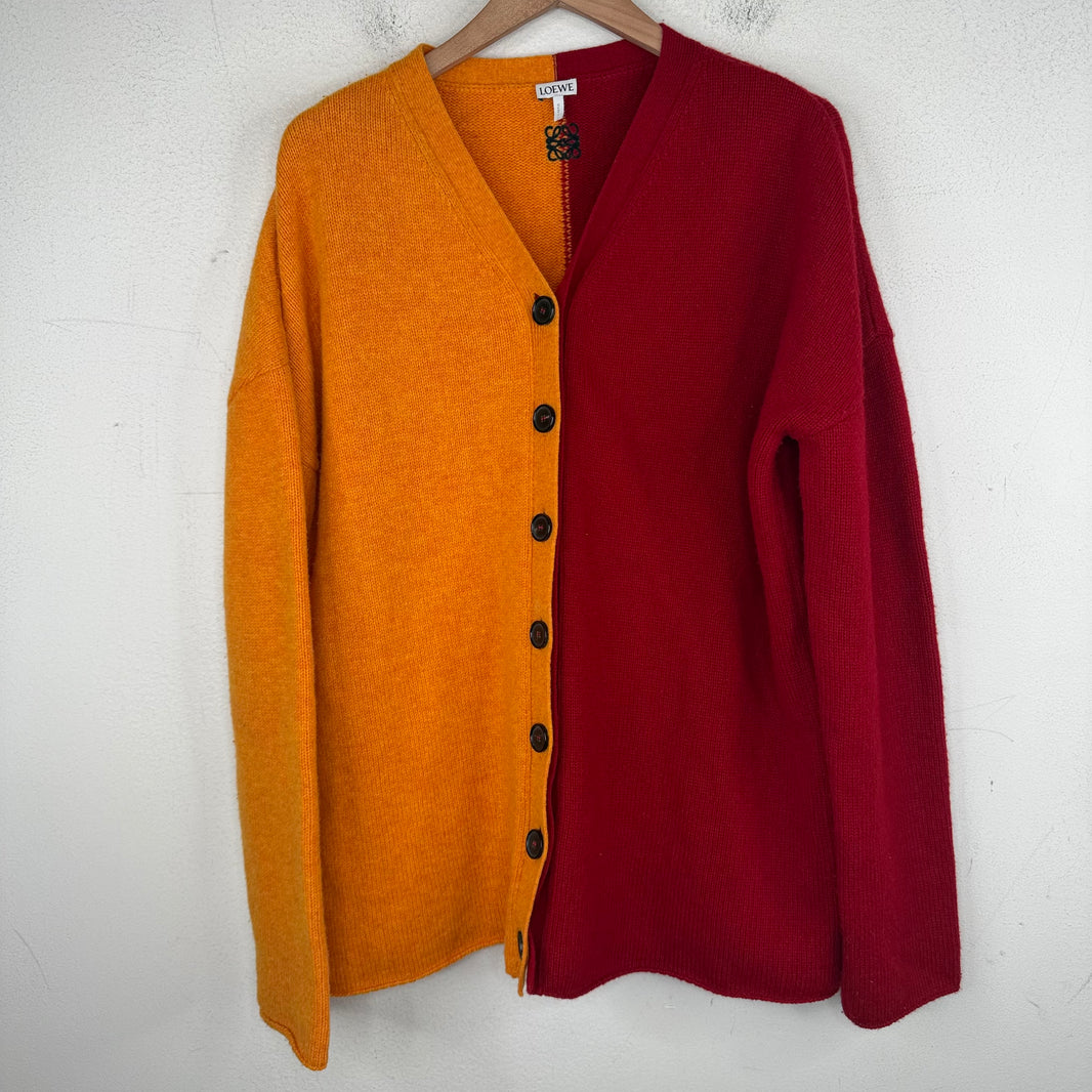 Loewe Split Orange/Red Cardigan