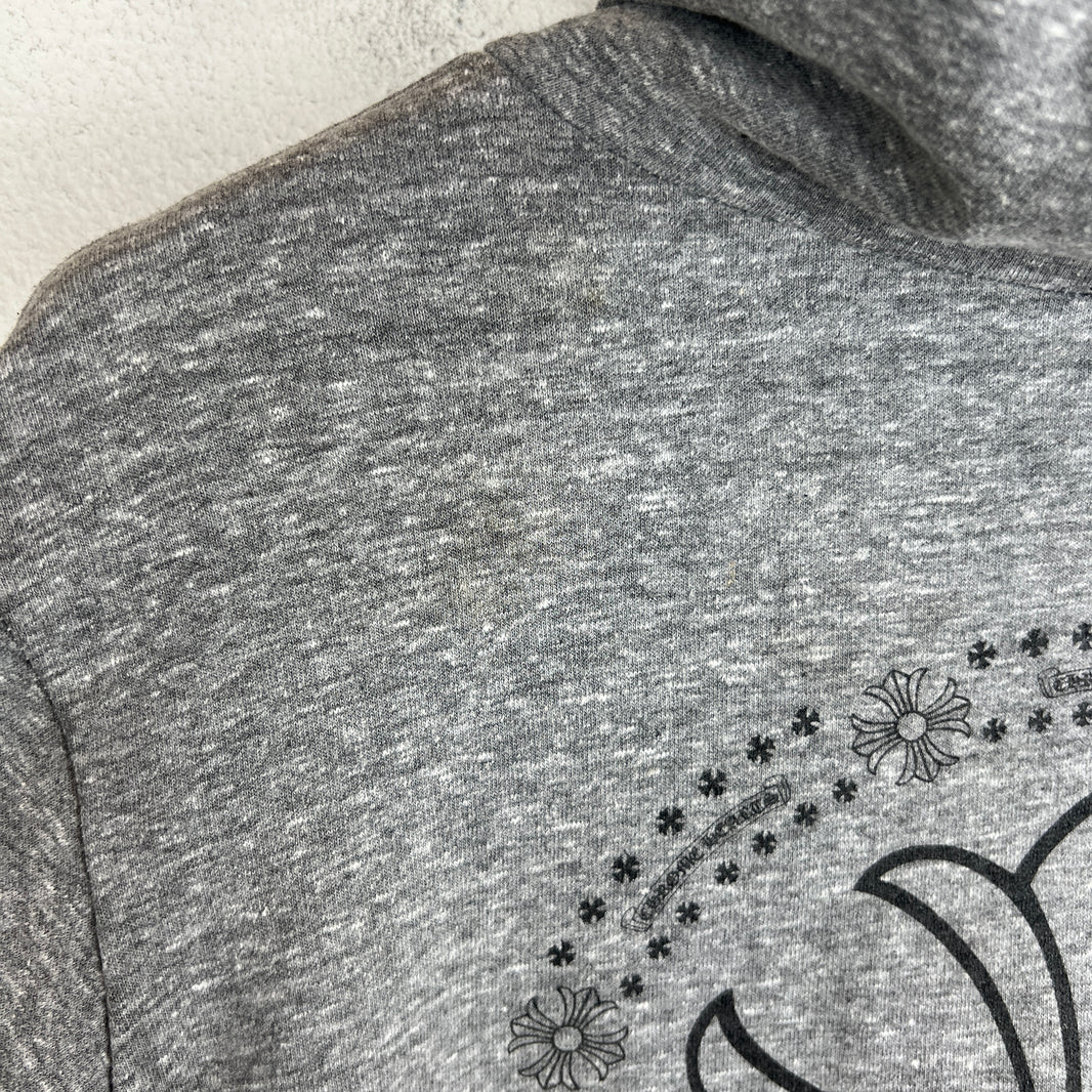 Chrome Hearts Grey Plus Zip-Up Hoodie