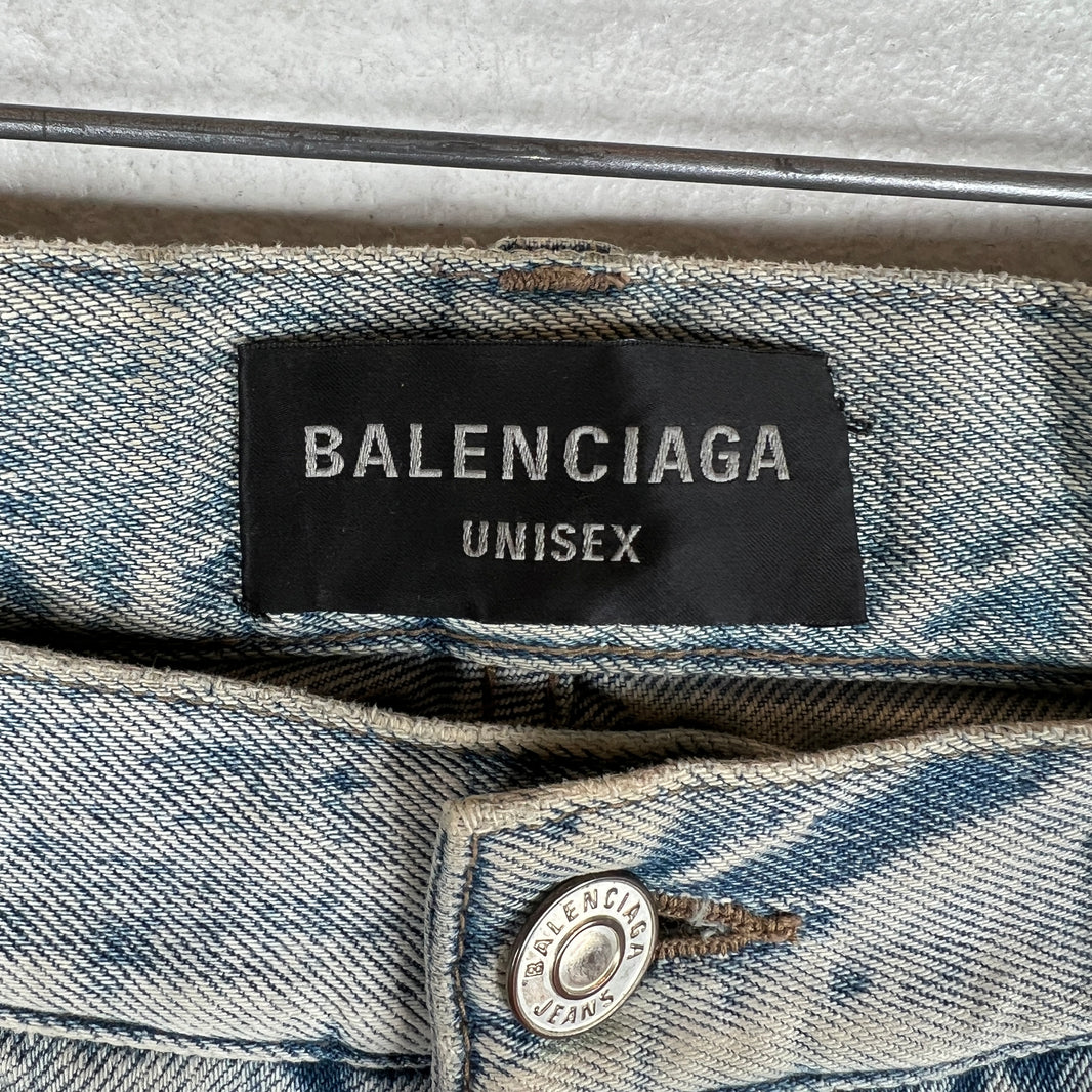 Balenciaga Size Sticker Baggy Denim Jeans