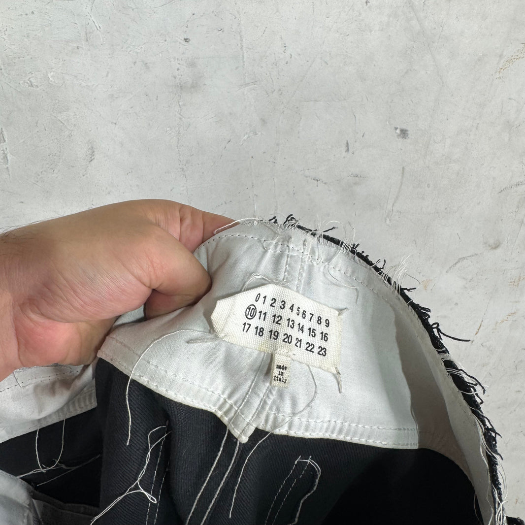 Margiela Reverse Seam Frayed Waistband Jeans