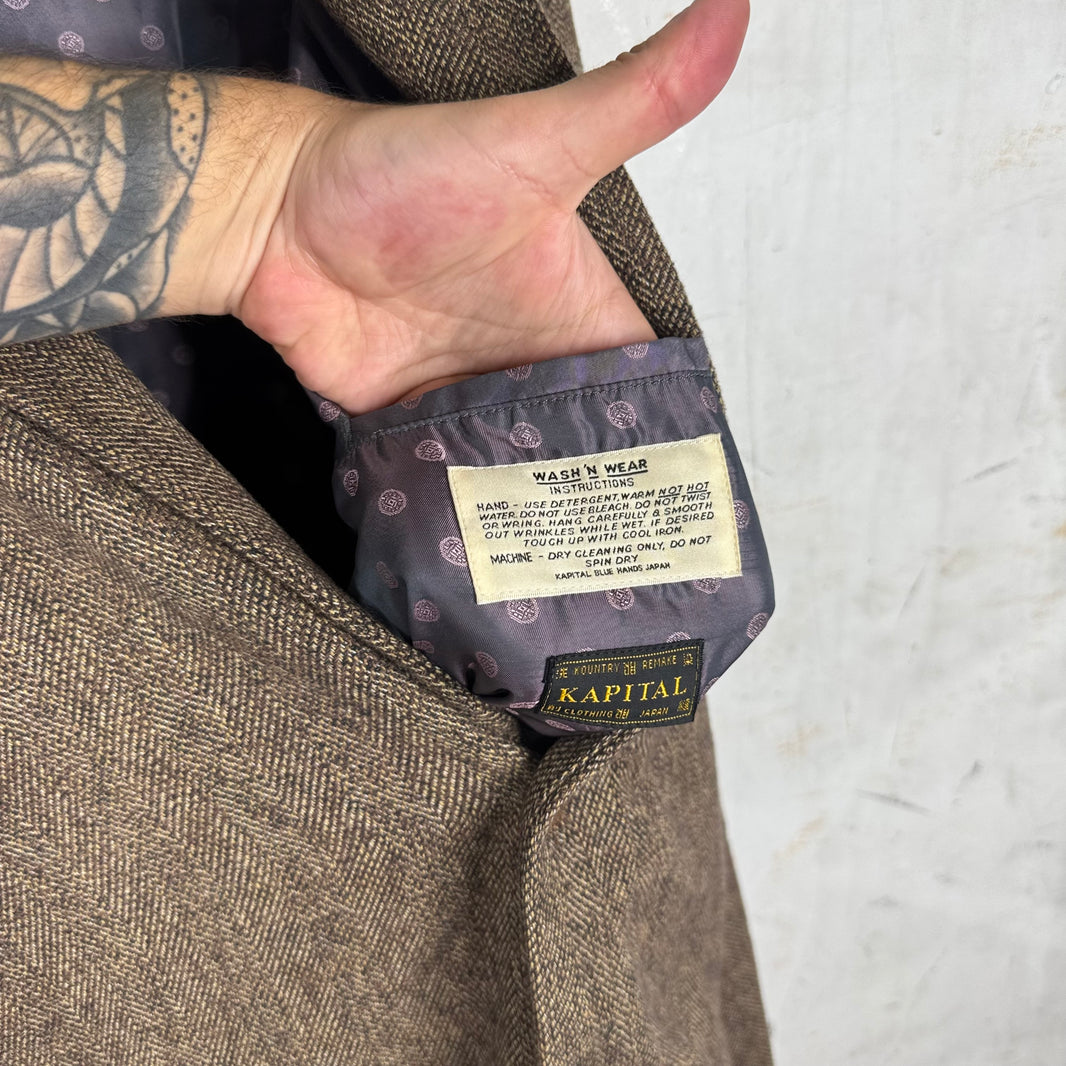 Kapital Tweed Piano Farm Trench Coat