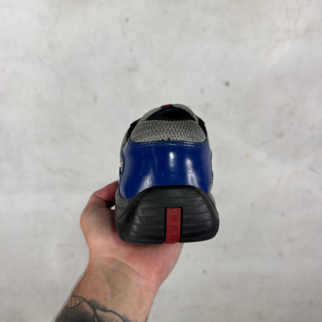 Prada Blue Leather Embossed America Cups