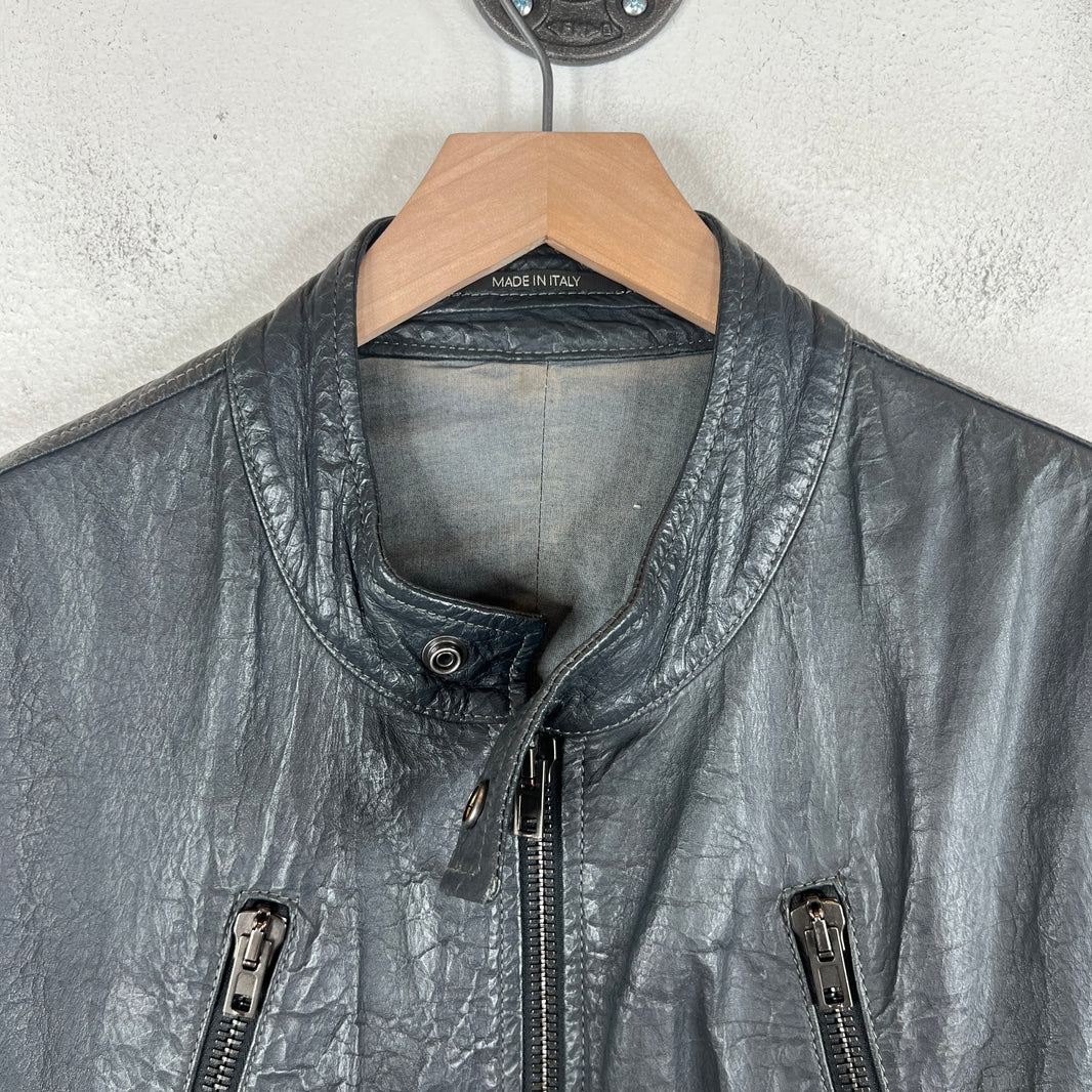 Margiela 5 Zip Leather Jacket