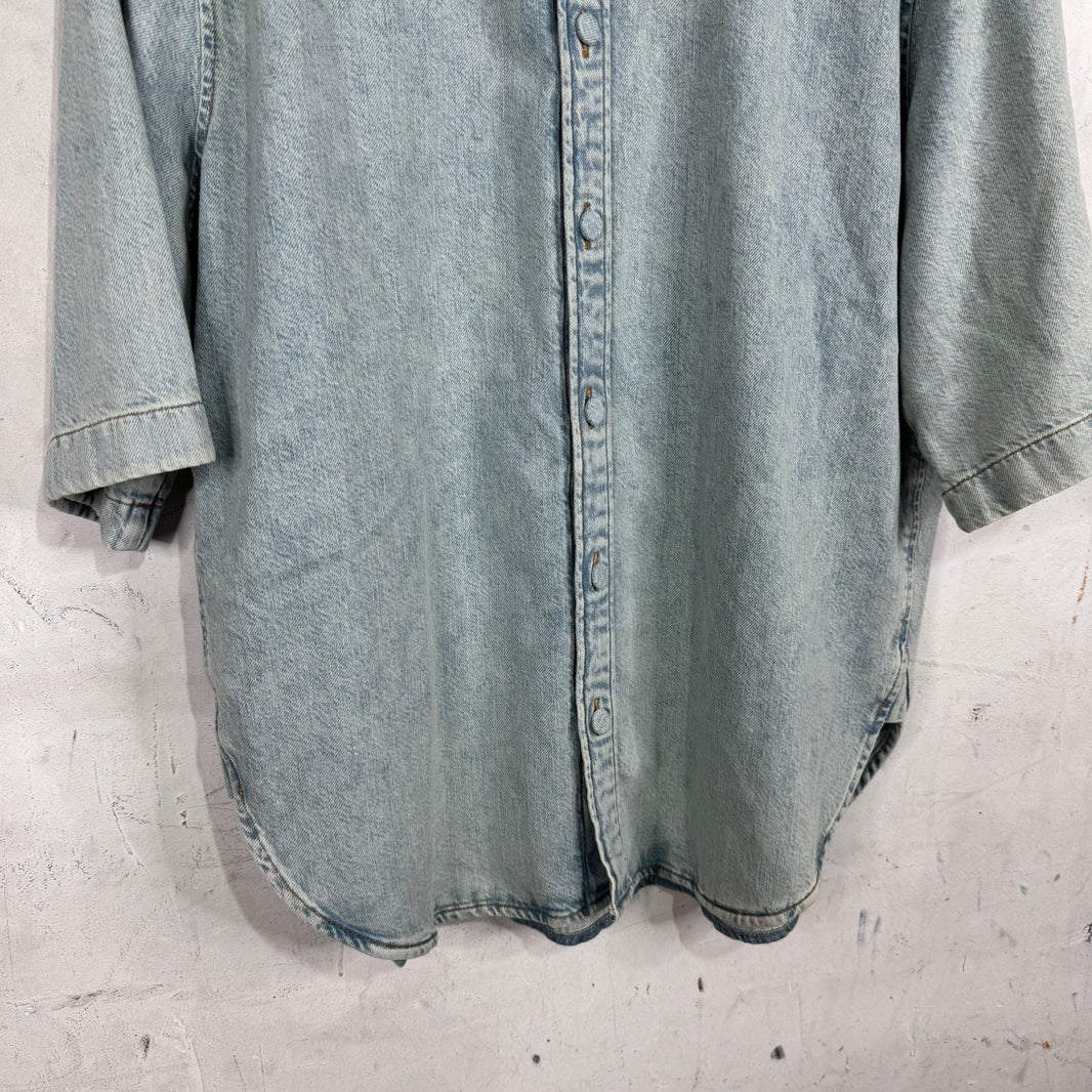 Acne Studios Light Wash Short Sleeve Overshirt