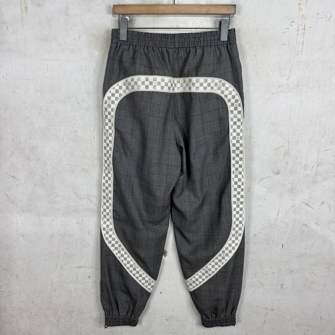 Louis Vuitton Tartan Leather Paneled Damier Pants