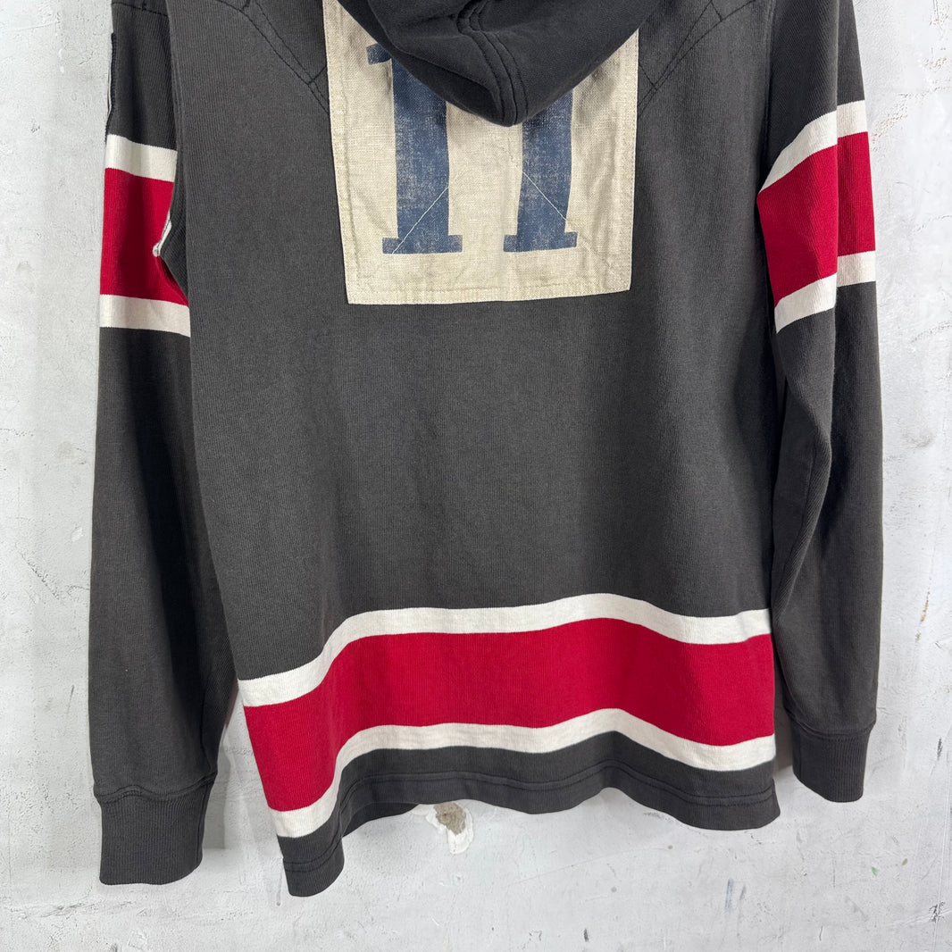 Ralph Lauren Faded USA Hooded Rugby Polo