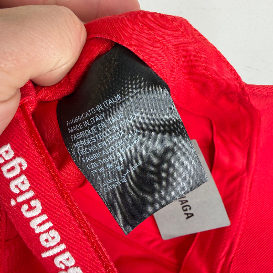 Balenciaga Aoyama Red Lion Crest Hat