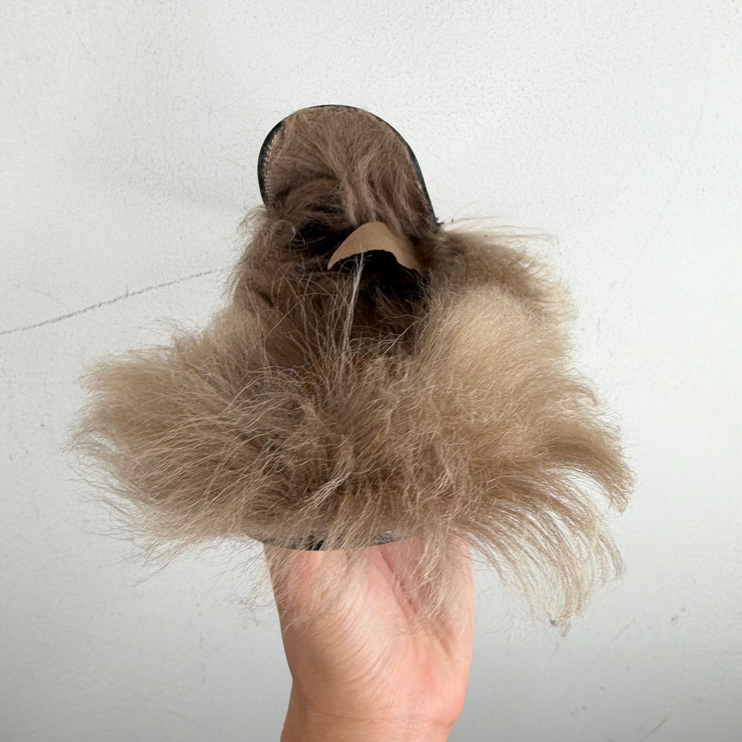Gucci Fur Horsebit Mules