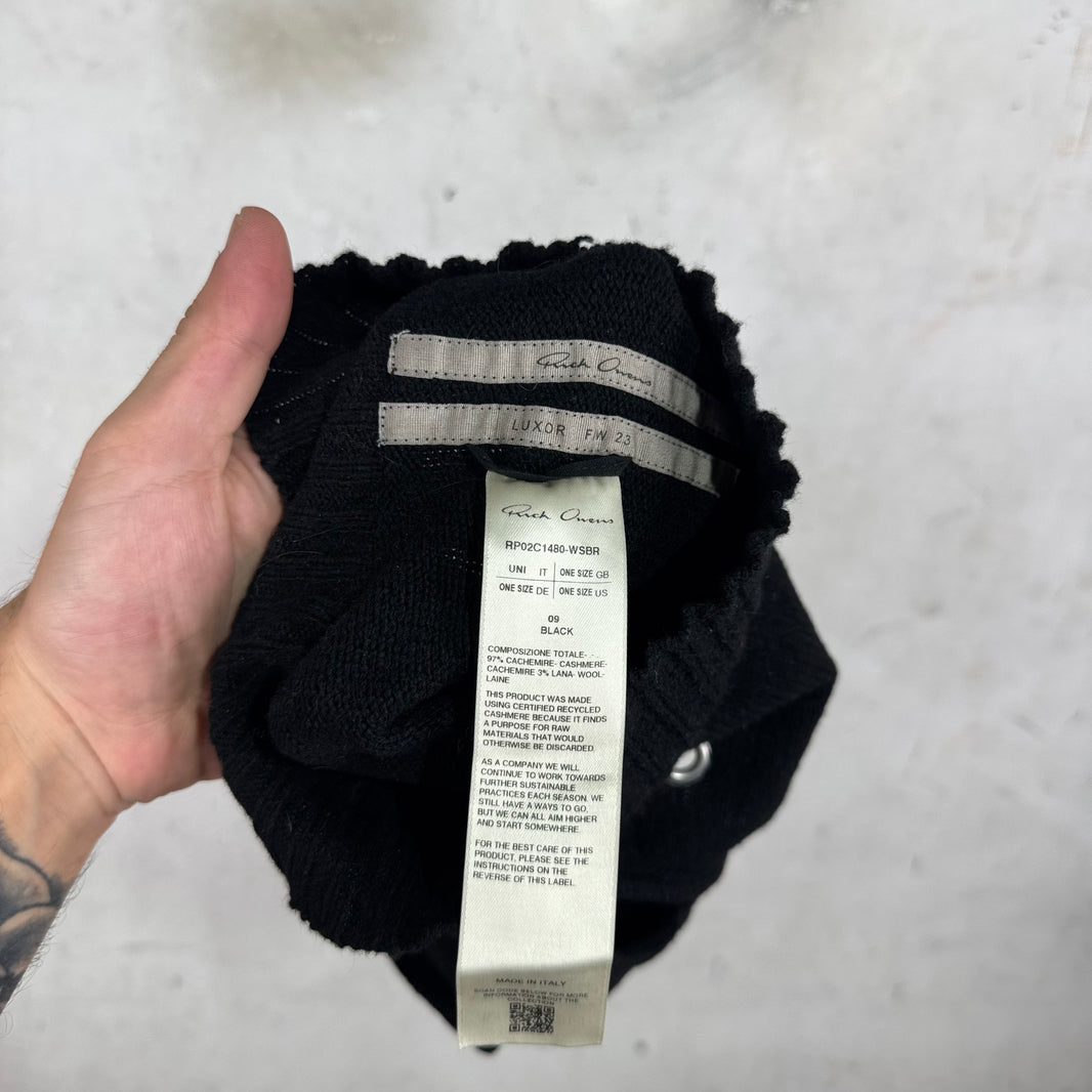 Rick Owens Eyelit Wool Balaclava