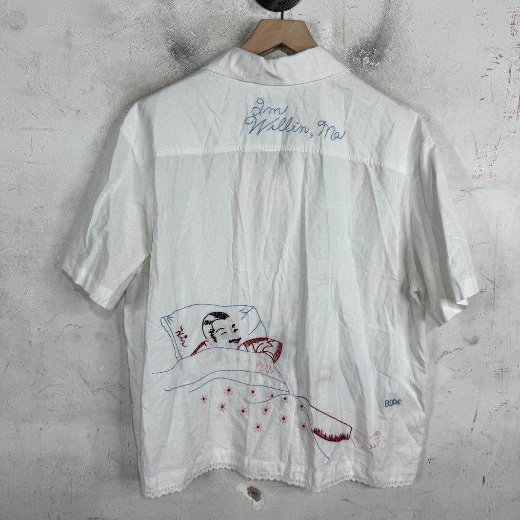 Bode Cool It Embroidered Shirt