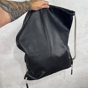 Rick Owens Fogachine Leather Drawstring Bag