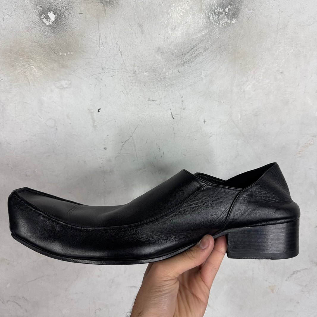 Balenciaga Black Leather Romeo Mules