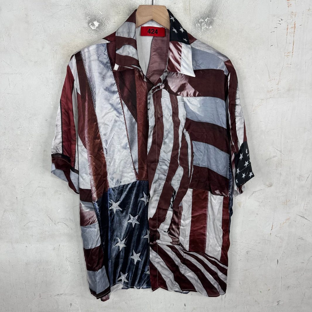 424 Silk Blend Flag Shirt